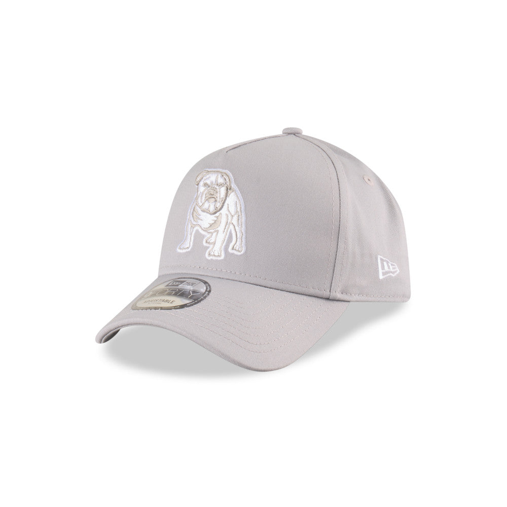 Canterbury-Bankstown Bulldogs Hat - 2025 Grey White 9Forty A-Frame NRL Snapback Cap - New Era
